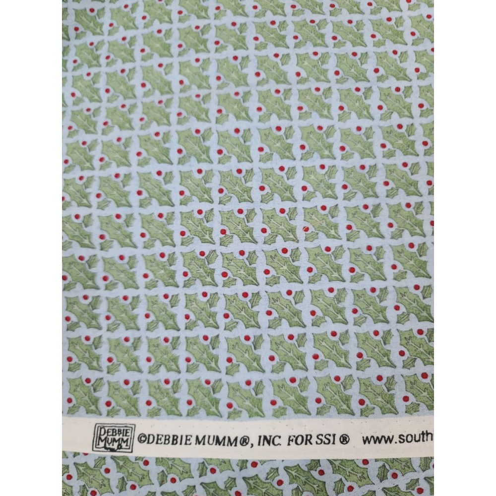 Vintage Debbie Mumm Quilting Fabric Holly 1 Yard - Picture 4 of 4